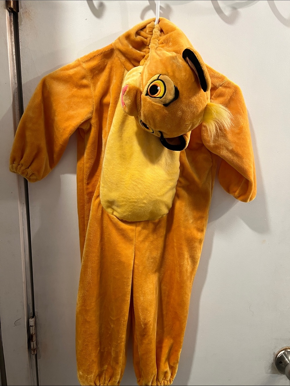 Disney Orange and Yellow Simba Plush Hooded Costume